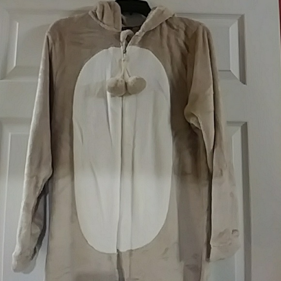 Soft & Cozy Hooded Holiday Onesie, Reindeer - Picture 4 of 8